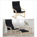 Ikea POANG armchair birch veneer/Knisa black