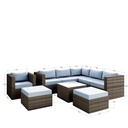 CATHNESS Outdoor Couch, Outdoor Furniture, Mix Grey