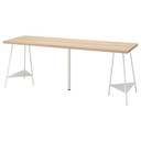 IKEA LAGKAPTEN - TILLSLAG  Desk White Stained Oak, White 200X60 cm