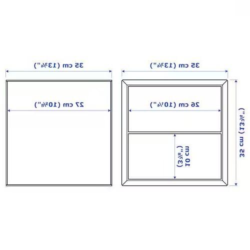 IKEA EKET Cabinet with 2 Drawers, White 35X35X35 cm