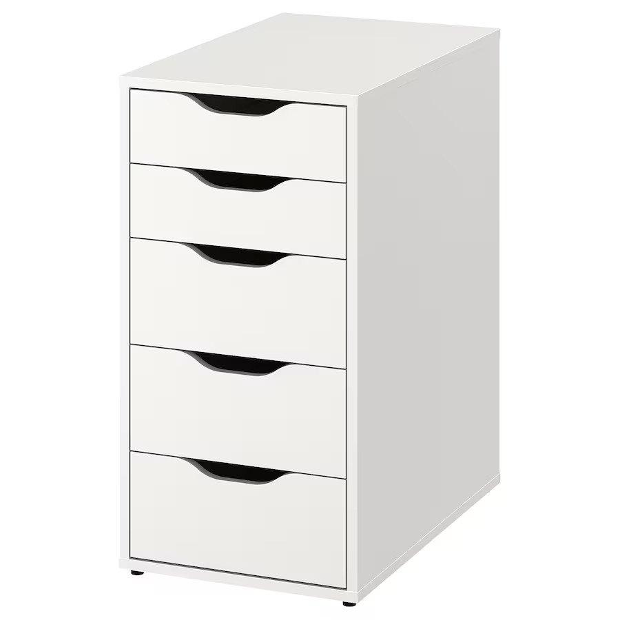 IKEA LAGKAPTEN - ALEX Desk White Stained Oak, White 200X60 cm