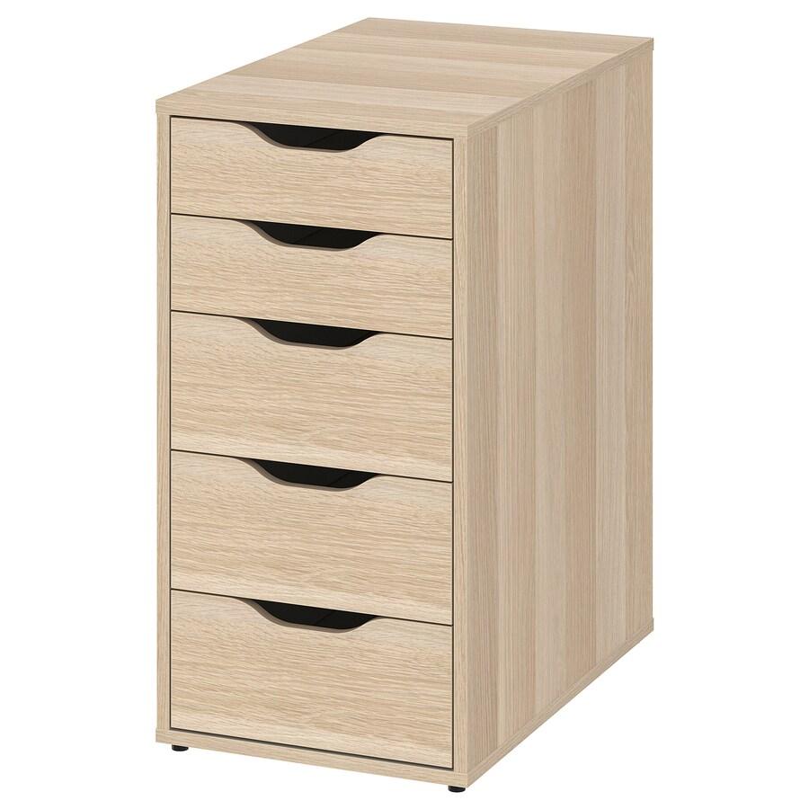 IKEA LAGKAPTEN - ALEX Desk White-White Stained Oak Effect 140X60 cm