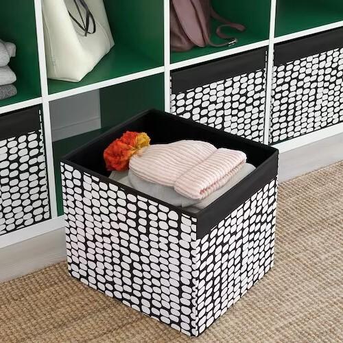 IKEA Drona Box Black, White 33X38X33 cm