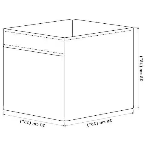 IKEA Drona Box Black, White 33X38X33 cm