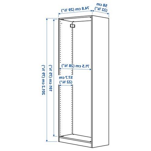 IKEA PAX Wardrobe Frame, White Stained Oak Effect 75X58X201cm