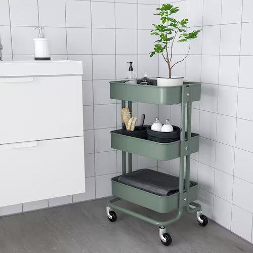 IKEA Raskog Trolley Grey-Green 35X45X78 cm