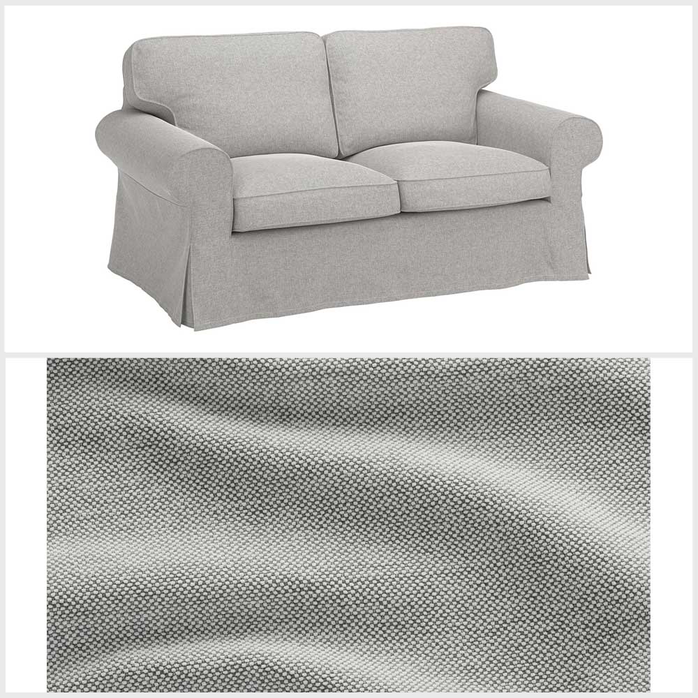 Ikea EKTORP Cover for 2-seat sofa, Tallmyra white/black