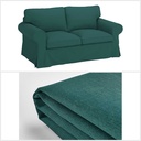 Ikea EKTORP Cover for 2-seat sofa, Totebo dark turquoise