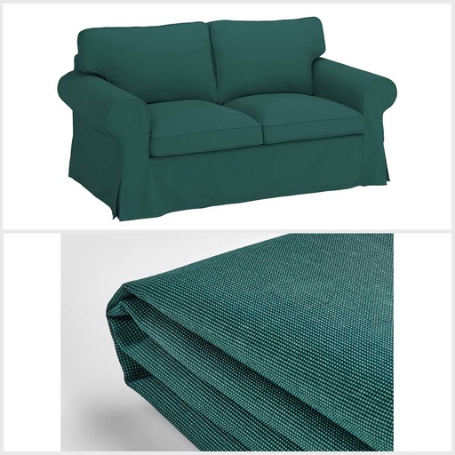 EKTORP Cover for 2-seat Sofa, Totebo Dark Turquoise