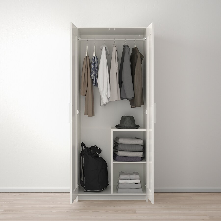 IKEA BRIMNES Wardrobe with 2 Doors, White