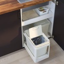 IKEA Hallbar Bin with Lid Light Grey 22 L