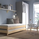 Ikea UTAKER stackable bed with 2 mattresses pine-Asvang firm 80x200 cm