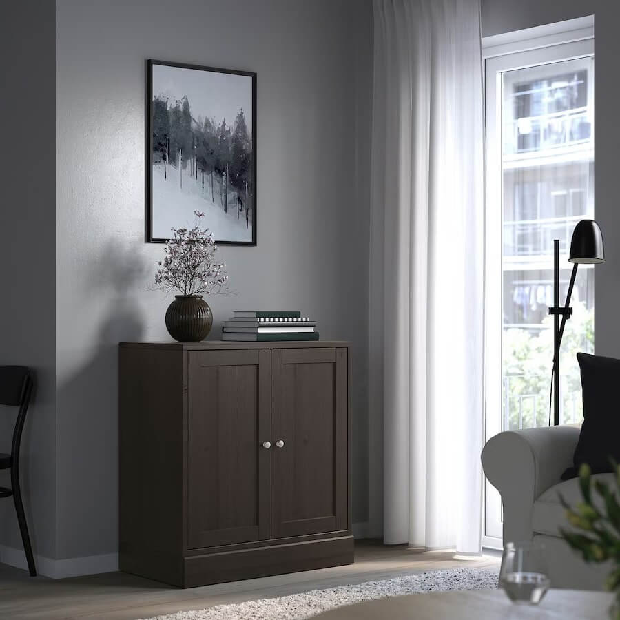 IKEA HAVSTA Cabinet with Plinth Dark Brown 81X47X89 cm