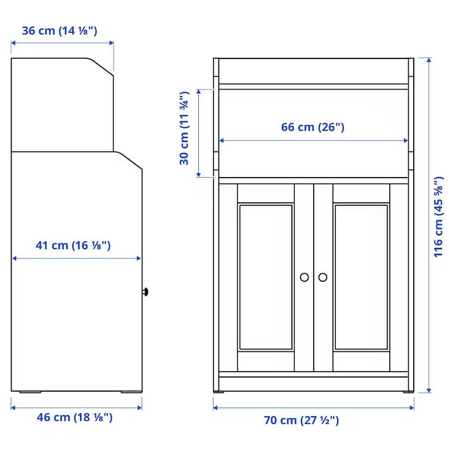 HAUGA Cabinet with 2 Doors