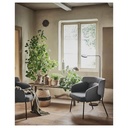 IKEA BINGSTA Armchair, Vissle Dark Grey, Kabusa Dark Grey