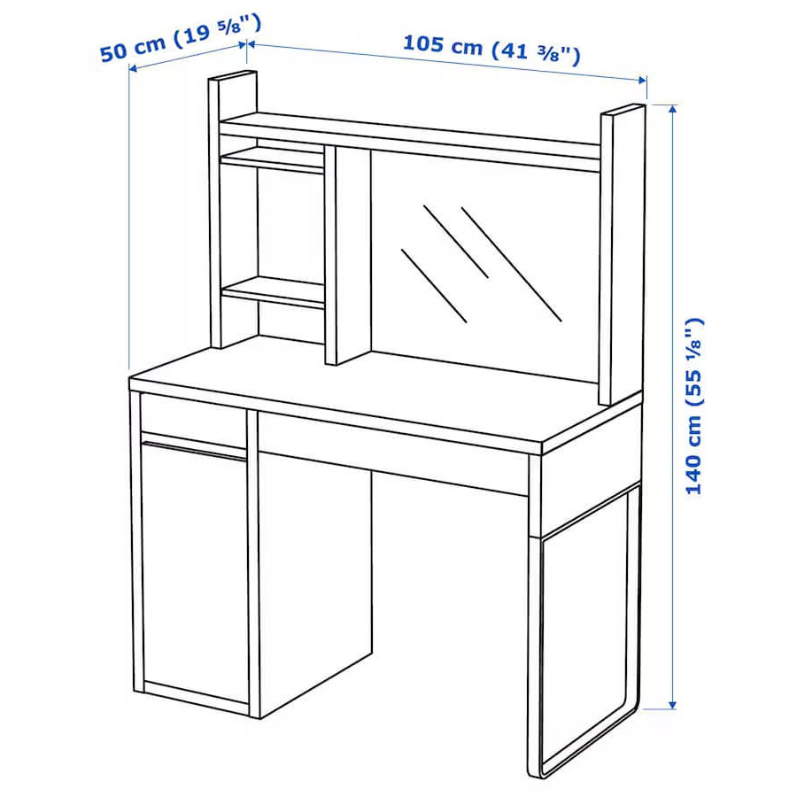 IKEA MICKE Workstation, White