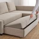 IKEA FRIHETEN Corner Sofa-Bed with Storage, Hyllie Beige