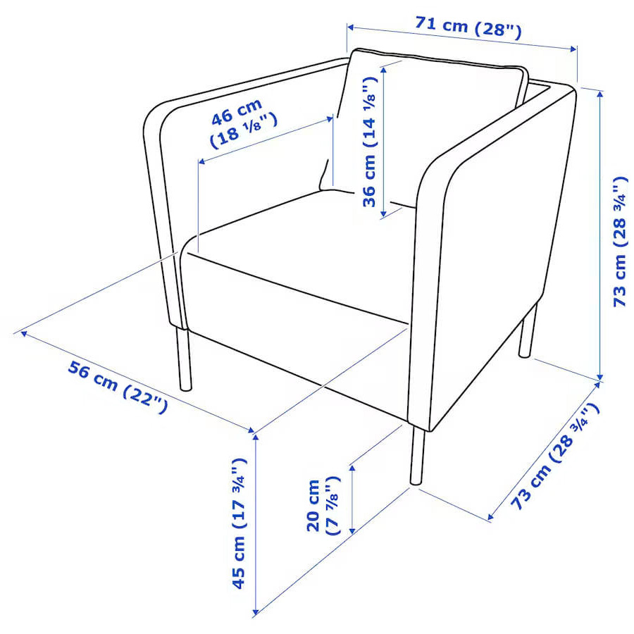 IKEA EKERO Armchairs, Skiftebo Orange