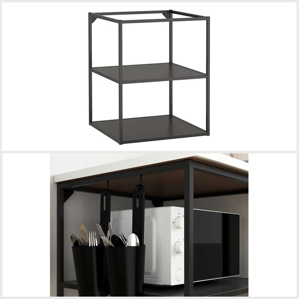 Ikea ENHET base fr w shelves anthracite 60x60x75 cm