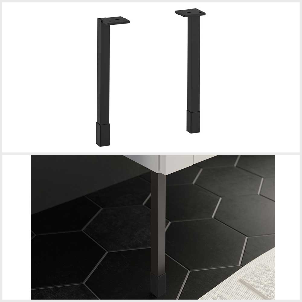 Ikea ENHET legs f cabinet anthracite 23.5 cm