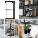 Ikea ENHET wall fr w shelves anthracite 40x15x75 cm