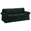 IKEA EKTORP Cover Three-Seat Sofa, Tallmyra Dark Green (Cover Only)