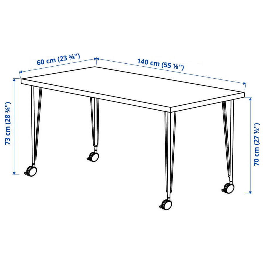 IKEA LAGKAPTEN - KRILLE Desk White 120X60 cm