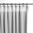 IKEA Flacklilja Room Darkening Curtains, 1 Pair, Grey-Stripe 145X250 cm