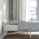 IKEA Grimsbu Bed Frame, White, Luröy,Single Bed,90X200cm-