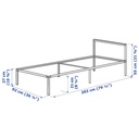 IKEA Grimsbu Bed Frame, White, Luröy,Single Bed,90X200cm-