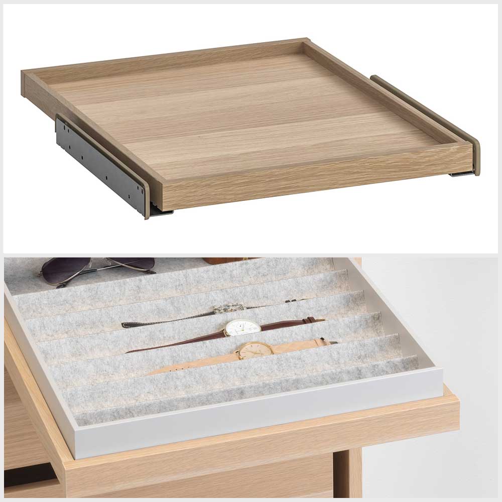 IKEA KOMPLEMENT Pull-out  Tray, White Stained Oak Effect, 50X58 cm