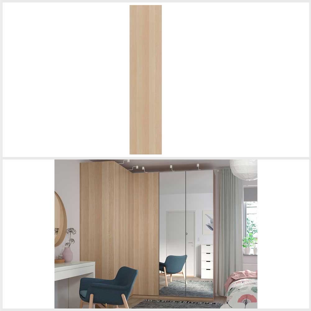 Ikea FORSAND Door, white stained oak effect 50x229 cm
