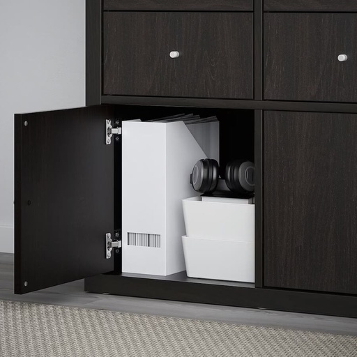 IKEA KALLAX Insert with Door, Black-Brown