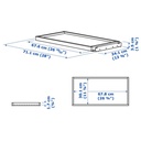 IKEA KOMPLEMENT Pull-out  Tray White 75X35 cm