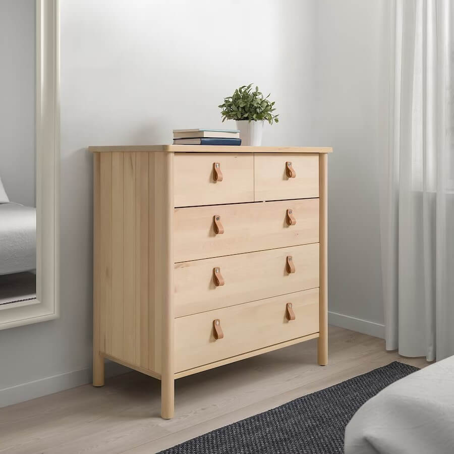 IKEA Björksnäs Chest of 5 Drawers, Birch, 90X90 cm