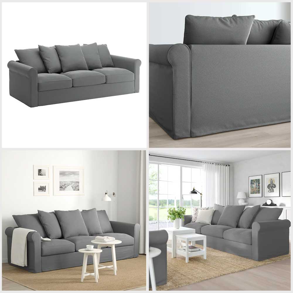Ikea GRONLID 3-seat sofa, Ljungen medium grey