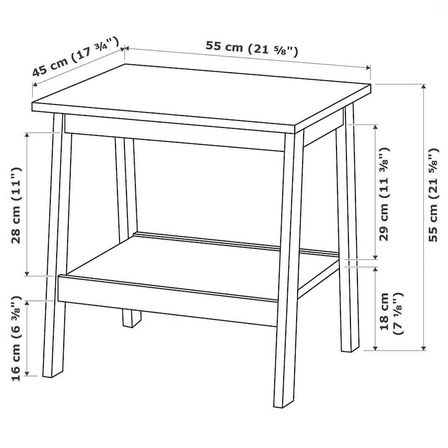 IKEA Lunnarp Side Table, White