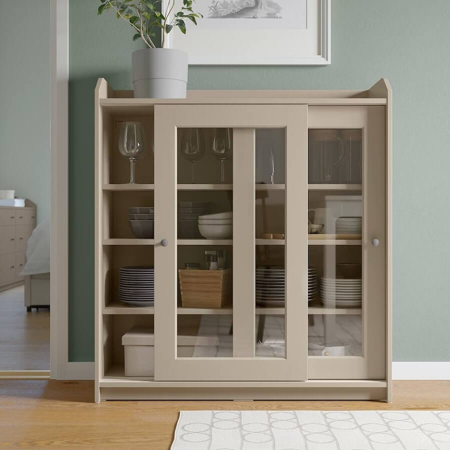 HAUGA Glass-Door Cabinet