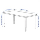 IKEA LAGKAPTEN - OLOV Desk White Stained Oak Effect-Black 120X60 cm