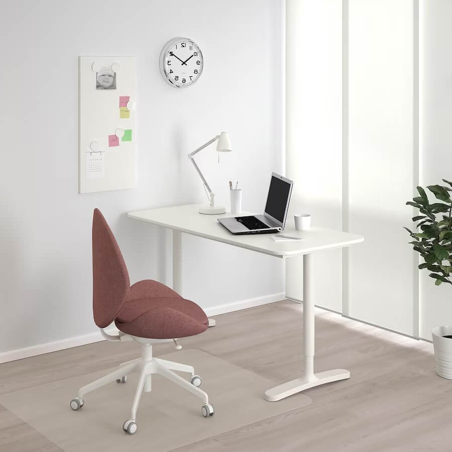 IKEA BEKANT Desk, White,140X60cm-