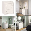 Ikea HAUGA Chest of 3 drawers white 70x84 cm