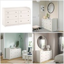 Ikea HAUGA Chest of 6 drawers white 138x84 cm