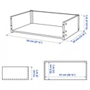 IKEA BESTA Drawer Frame white stained oak effect 60x15x40 cm