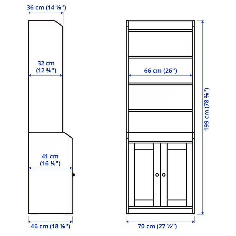 HAUGA High Cabinet with 2 Doors