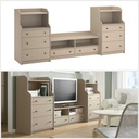 Ikea HAUGA TV/storage combination beige 277x46x116 cm