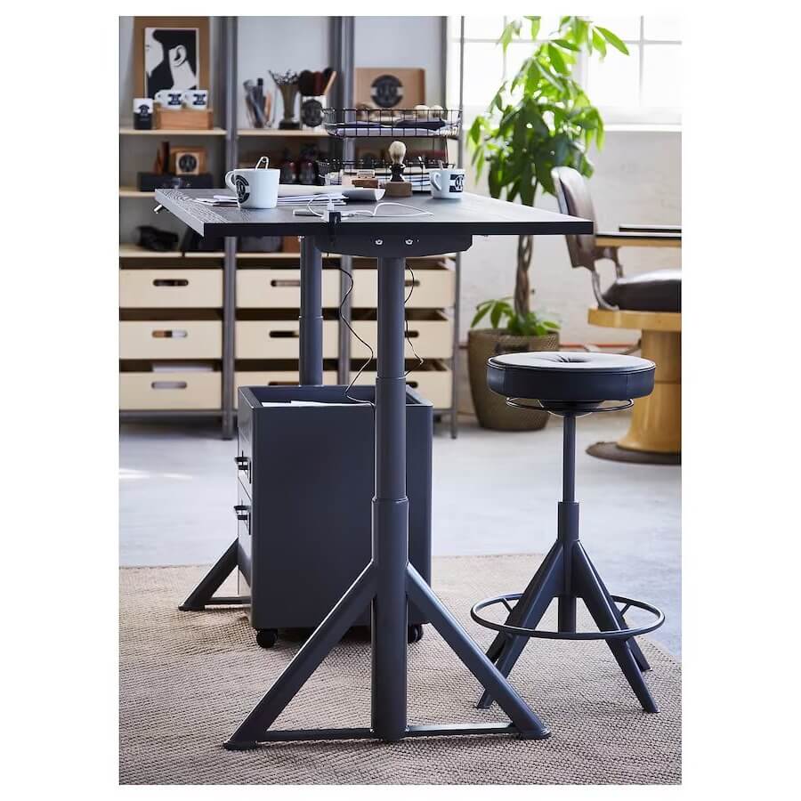 IKEA Idasen Desk Sit-Stand, Black, Dark Grey