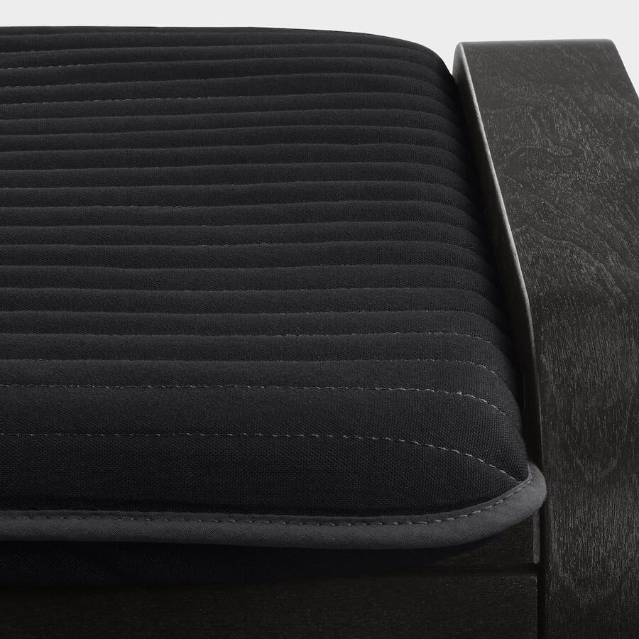 IKEA POÄNG Footstool, Black-Brown, Knisa Black