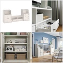 Ikea HAUGA TV/storage combination white 277x46x116 cm