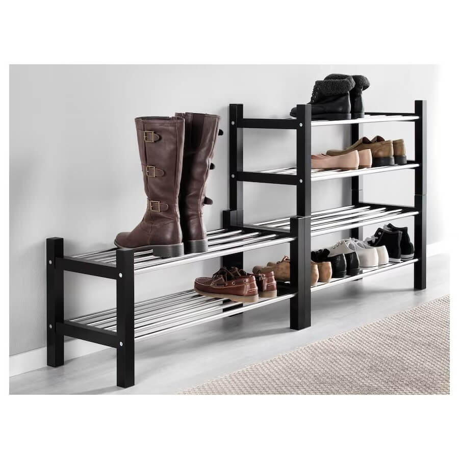 IKEA TJUSIG  Shoe Rack, Black