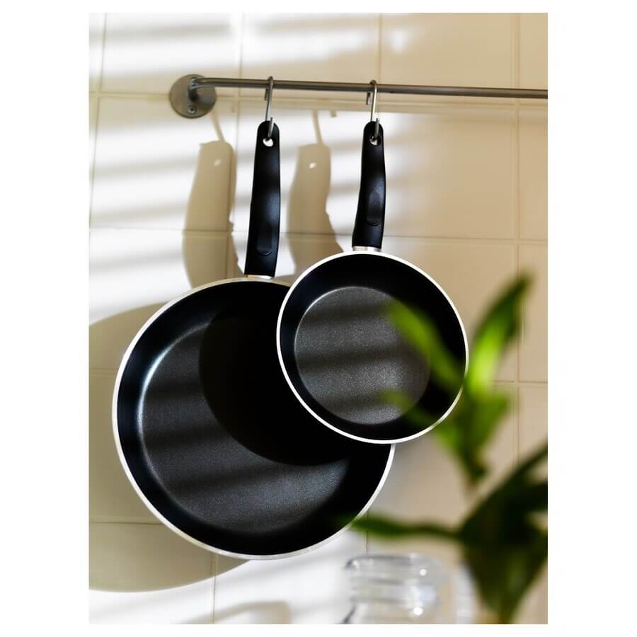 IKEA Kavalkad Frying Pan, Set of 2, Black